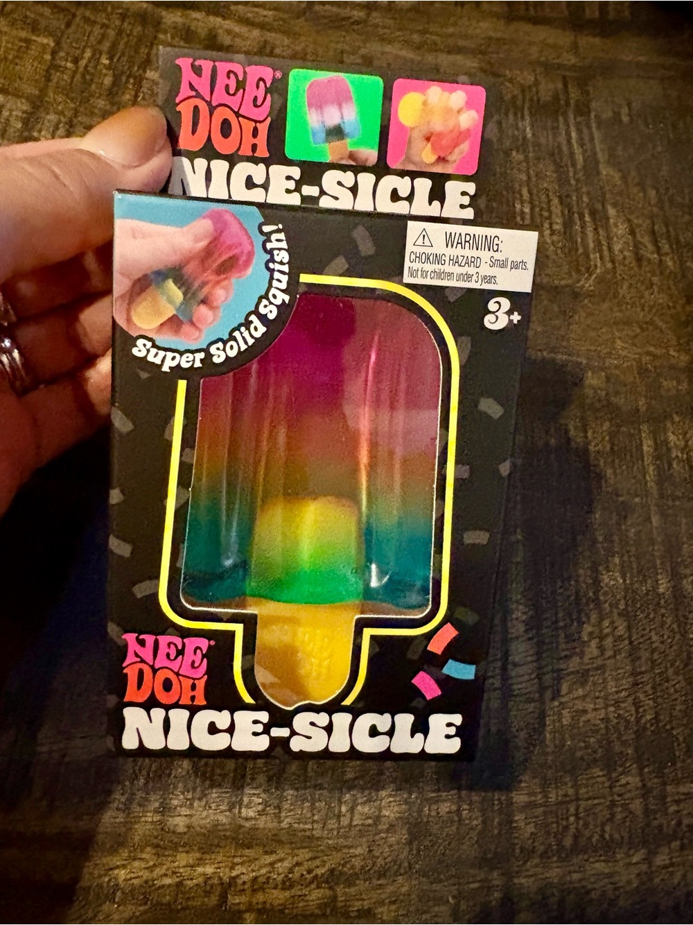 Authentic NeeDoh Nice-Sicle Pink ombre Popsicle Squishy Stress Toy – Multicolor